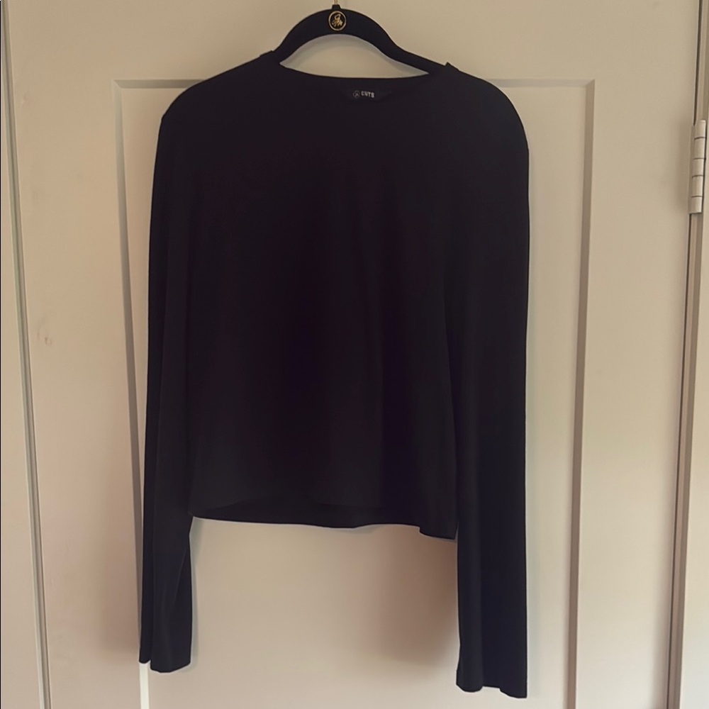 CUTS Almost Friday Black Long Sleeve top medium